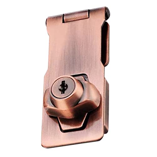 Homoyoyo 1 Stück Türschloss Hasp Schloss für Schrank Multifunktionales Schloss Rot Bronze für Möbel Werkzeugkisten mit Schlüssel und Schraubenset von Homoyoyo