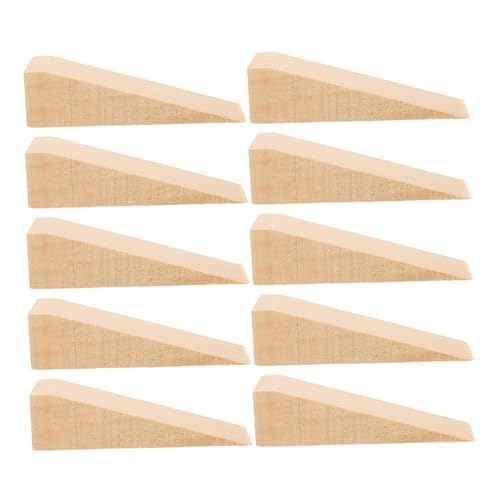 Homoyoyo 10stücke Holz Türstopper rutschfeste Holzkeile Für Stabile Türunterstützung Installieren Langlebig Und Robust Für Wohn Und Büroräume von Homoyoyo