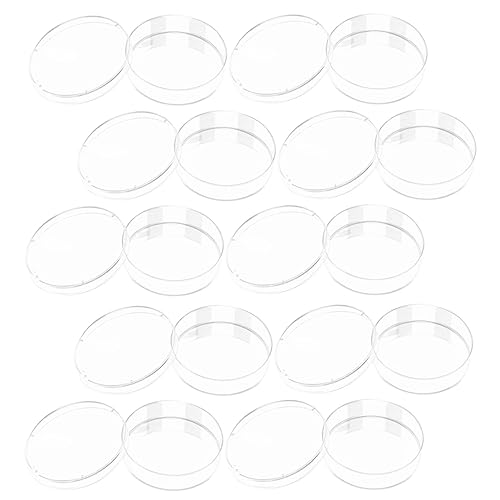 Homoyoyo 10 Stück Kulturplatte Gewebekulturschale Gericht Probenschale Experiment Teller mit Deckel Petrischalenplatten Petrischalen aus Kunststoff Laborkulturschale Plastik Transparent von Homoyoyo