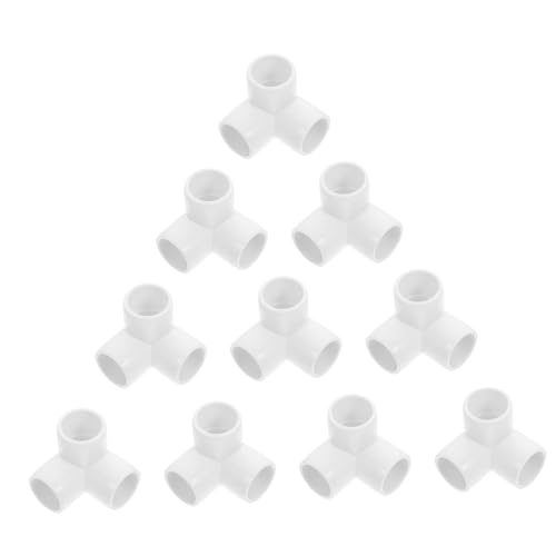 Homoyoyo 10 Stück PVC Rohrverbinder Winkelverbinder für Diy Möbel Gewächshäuser Robuste Konstruktion Vielseitig Einsetzbar für Gartenstützen von Homoyoyo