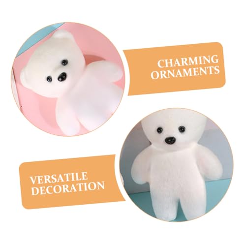 Homoyoyo 10 Stück Teiliges DIY Bastelset Miniatur Schaumbärchen Weiche Flockige Kuschelbären für Dekoration Bastelprojekte Blumensträuße Einfache Haftung Vielseitig für und Raumdeko von Homoyoyo