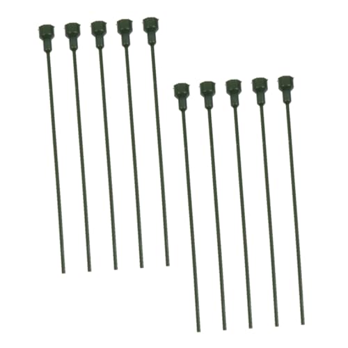 Homoyoyo 10 Stück Teiliges Grüne Kunststoff blumenstiele Flexibel Biegsam Verstellbar für DIY Blumenarrangements und Pflanzen Dekoration Vielseitig Verwendbar von Homoyoyo