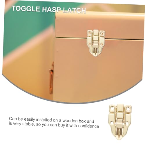 Homoyoyo 10 Stück Teiliges Holzbox verschlüsse aus Stabile Kistenverschlüsse mit Schnäpperfunktion Einfache Montage für Werkzeugkästen Schränke Bücherregale Elegante Goldfarbene von Homoyoyo