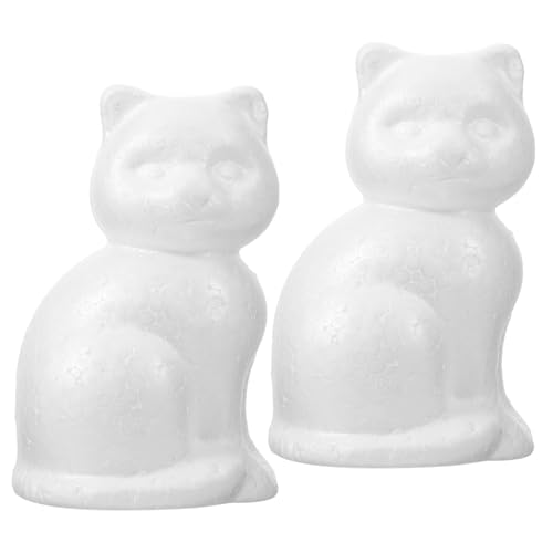 Homoyoyo 10 Stück Teiliges Katzenförmiges Schaumstoff DIY Leichte Bastel Embryonen zum Bemalen Kinderhandwerk Sicheres und Vielseitiges Malmaterial Niedliche Tierform Ornamente von Homoyoyo