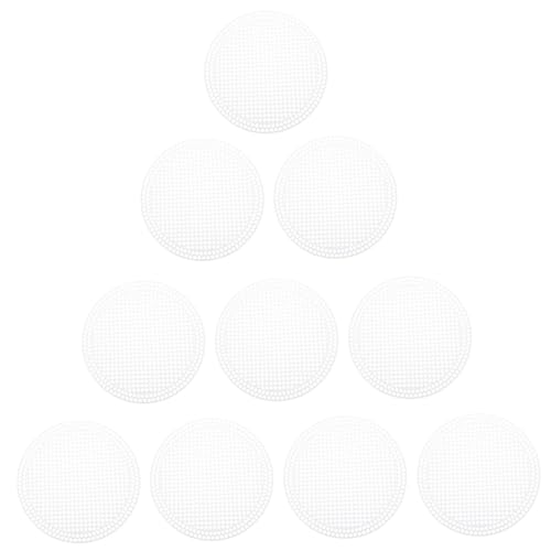 Homoyoyo 10 Stück Teiliges Kunststoff Rund Langlebige DIY Plastiknetzplatten für Kreuzstich Taschenherstellung Kissen Tischsets Robustes Bastelmaterial für Handarbeiten von Homoyoyo
