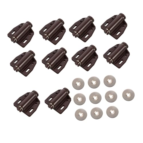 Homoyoyo 10 Stück Teiliges Möbel Türmagnetverschluss Braun Starker Magnet Langlebiger Möbel Türfang für Schranktür Küchen Badezimmerschrank Selbstschließend von Homoyoyo