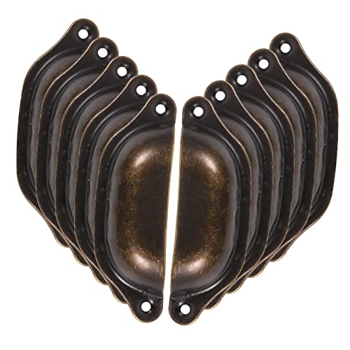 Homoyoyo 10 Stück Teiliges Möbelgriffe Vintage Schalenform Retro Schubladengriffe Küchenschrankgriffe für Schrank Kommode Möbel von Homoyoyo