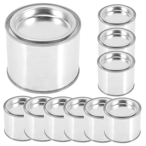 Homoyoyo 10 Stück Teiliges Runde Metall farbbehälter Langlebige Lackierte Blechdosen mit Auslaufsicherem Design zur Aufbewahrung von Pigmenten und Ölfarben Praktisch für Heim von Homoyoyo