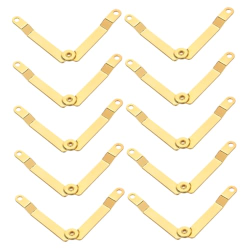 Homoyoyo 10 Stück Teiliges Schwere Metall scharniere für Schmuckschatullen Stabile Eisenblech verbindung Reibungslose Klappdeckel unterstützung Einfache Montage Langlebig für Holz von Homoyoyo