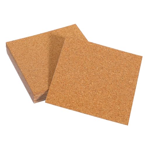 Homoyoyo 10stücke Korkstreifen Selbstklebende Korkuntersetzer Quadratische Korkmatten Hitzebeständige Korkunterlagen Für Tassen Und DIY-projekte Aus Naturholz von Homoyoyo