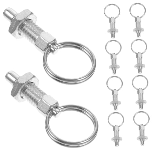 Homoyoyo 10 Stück Teiliges Stahl federstecker mit Zugring Selbstsichernder Indexierkolben Korrosionsbeständig und Temperaturresistent Robustes Verbindungszubehör für Gewächshaus und von Homoyoyo