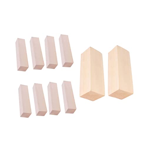 Homoyoyo 10 Stück Teiliges Unbehandelte Holzplatten mit Abgerundeten Ecken Glatte Oberfläche ohne Splitter Naturfarbene DIY Holzblöcke zum Basteln Malen Schnitzen Stabile und Langlebige von Homoyoyo