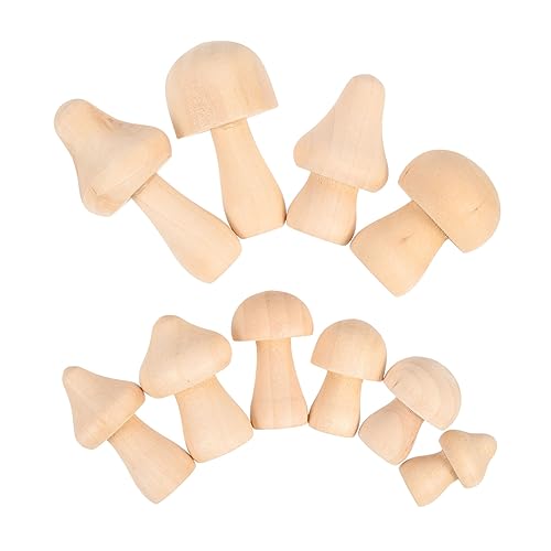 Homoyoyo 10 Stück Teiliges Unbemalte Holzpilz Modelle Naturbelassene DIY Bastelpilze für Miniatur Holzdekoration zum Bemalen Fördert Kreativität und Handwerkliche Fähigkeiten für Homoyoyo 10 Stück Teiliges Unbemalte Holzpilz Modelle Naturbelassene DIY Bastelpilze für Miniatur Holzdekoration zum Bemalen Fördert Kreativität und Handwerkliche Fähigkeiten für von Homoyoyo