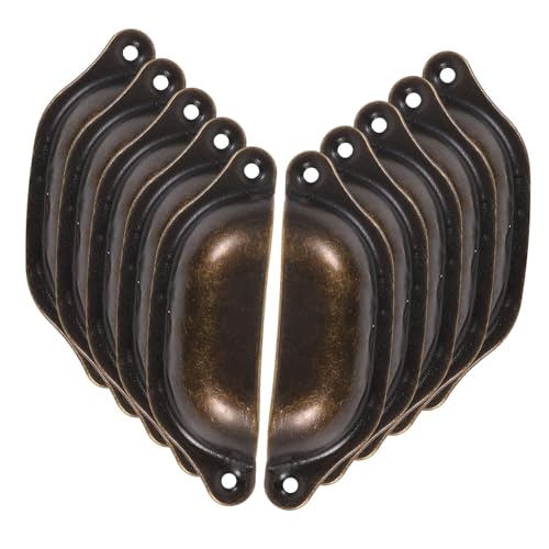 Homoyoyo 10 Stück Teiliges Vintage Schubladenknöpfe Muschel design aus Robustem Eisen Retro Möbelgriffe für Kommoden Schränke und Küchenschränke Einfache Montage Stilvolle Ersatzgriffe Homoyoyo 10 Stück Teiliges Vintage Schubladenknöpfe Muschel design aus Robustem Eisen Retro Möbelgriffe für Kommoden Schränke und Küchenschränke Einfache Montage Stilvolle Ersatzgriffe von Homoyoyo