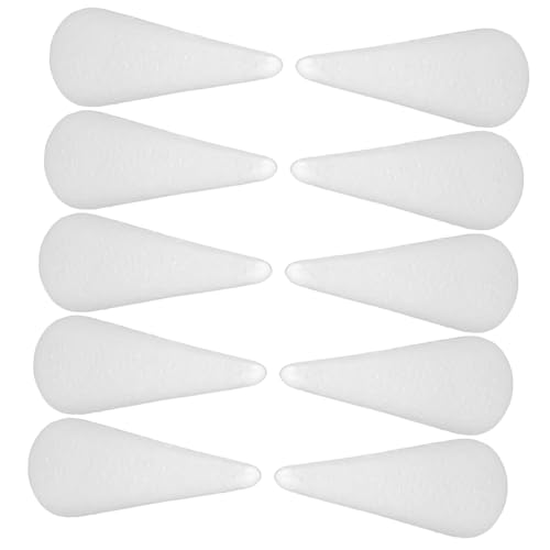 Homoyoyo 10 Stück Weiße Styropor DIY Bastelzubehör für Weihnachtsdeko Handarbeit Weihnachtsbaum Dekoration Kreative Bastelprojekte von Homoyoyo