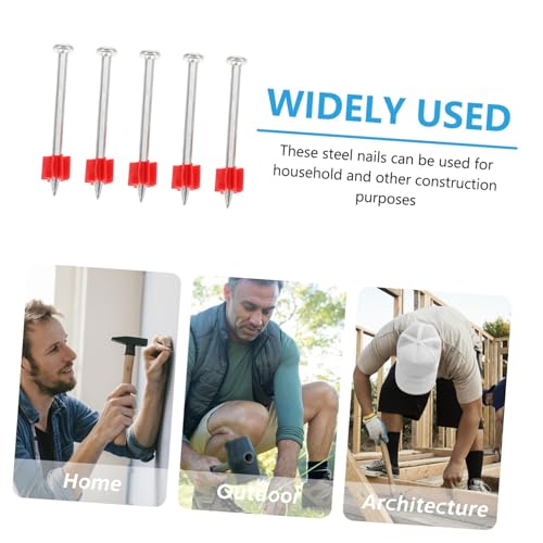 Homoyoyo 100 Stück Gehärtete Stahlnägel Zementnägel für Bilderaufhängung und Werbetafeln Rostfrei Langlebig Kompakt Geeignet für Beton und Zementwände von Homoyoyo