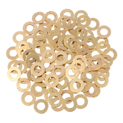 Homoyoyo 100 Stück Messing Unterlegscheiben Runde Flachdichtung Ringe Flache Dichtungsringe Aus Robustem Messing Für Zuverlässige Abdichtung Und Langlebige Befestigung Homoyoyo 100 Stück Messing Unterlegscheiben Runde Flachdichtung Ringe Flache Dichtungsringe Aus Robustem Messing Für Zuverlässige Abdichtung Und Langlebige Befestigung von Homoyoyo