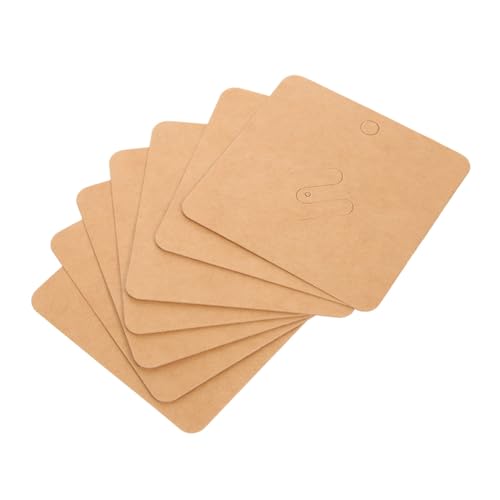 Homoyoyo 100 Stück Schmuckdisplay Karten aus Kraftpapier mit Löchern Vielseitig für Broschen Ohrringe Halsketten Armbänder Leere Schmuckhalter Karten für Präsentation von Homoyoyo