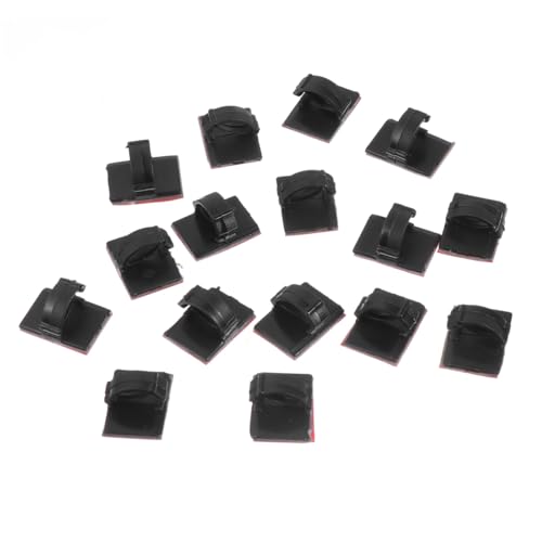 Homoyoyo 100 Stück Selbstklebende Kabelclips aus Robustem Kunststoff Kabelhalter Kabelorganizer für Schreibtisch und Auto Kabelmanagement mit Haftung und Guter Isolierung von Homoyoyo