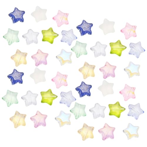 Homoyoyo 100 Stück Teiliges Glas Sternanhänger in Bunten Farben Facettierte Schmuckperlen für DIY Armbänder Langlebige Kristall Charms zum Auffädeln Vielseitige Bastelaccessoires von Homoyoyo