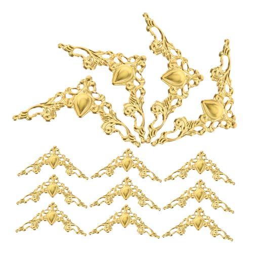 Homoyoyo 100 Stück Vintage Metall Eckenschützer Buch Buchecken Schmuckbox Schutzwinkel DIY Dekorative Antike Kantenabdeckungen für Möbel und Fotoalben Homoyoyo 100 Stück Vintage Metall Eckenschützer Buch Buchecken Schmuckbox Schutzwinkel DIY Dekorative Antike Kantenabdeckungen für Möbel und Fotoalben von Homoyoyo