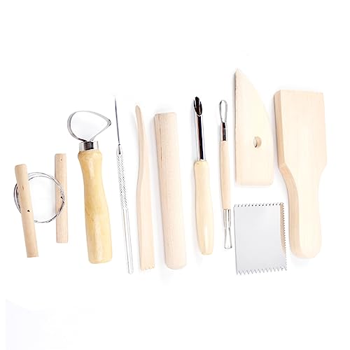 Homoyoyo 10stücke Werkzeug Mit Holzgriff Tonzubehör Bastelwerkzeug Für Tonformen Skulpturwerkzeug Aus Holz Und Praktisch Für Tonskulpturen Homoyoyo 10stücke Werkzeug Mit Holzgriff Tonzubehör Bastelwerkzeug Für Tonformen Skulpturwerkzeug Aus Holz Und Praktisch Für Tonskulpturen von Homoyoyo