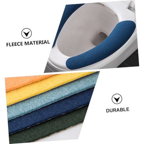 Homoyoyo 12 Paare Waschbare Wc Sitzbezüge Wiederverwendbare Toilettensitz Auflagen Weiche Gummizug Sitzmatten Für Bad Badezimmer Komfortables Sitzkissen Zufällige Farbe Zufällige Farbe von Homoyoyo