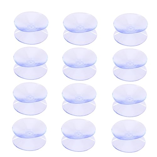 Homoyoyo 12 Stück 10 Glas Antirutschmatten Doppelseitige Saugnäpfe Mehrzweck Saugnäpfe Kolbenring Kompressor Werkzeug Saugnapf Dellenzieher Fensterlicht Saugnäpfe Transparente von Homoyoyo