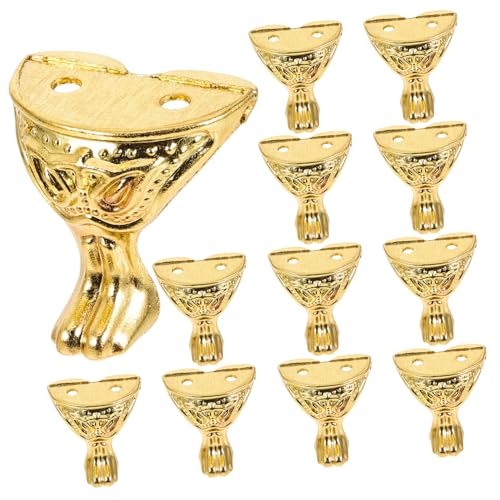 Homoyoyo 12 Stück Teiliges Antike Zinklegierung Boxfüße und Eckschutz für Holzkisten Vintage Dekorative Beine für Schmuckkästen Geschenkboxen Möbelbeschützer Robust und Rostfrei von Homoyoyo