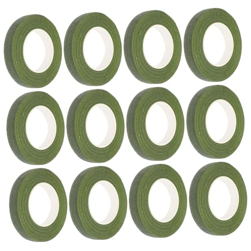 Homoyoyo 12 Stück Teiliges Floristenband Breit Yards Stark Haftendes Blumenstiel-klebeband für Blumensträuße Hochzeitsfloristik und Bastelarbeiten Geeignet von Homoyoyo