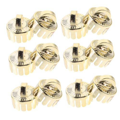 Homoyoyo 12 Stück Teiliges Goldene Dekorative Weihnachtskugel Endkappen DIY Ornamente Aufhänger für Weihnachtsdekoration Bastelzubehör von Homoyoyo