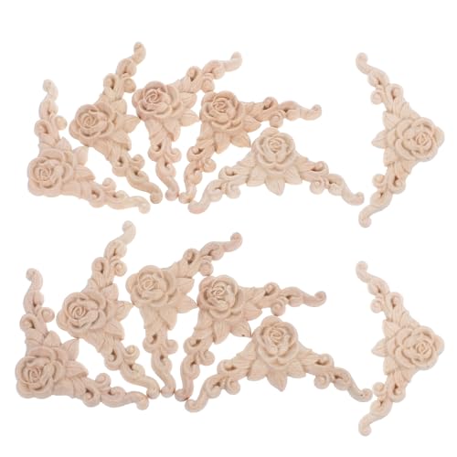 Homoyoyo 12 Stück Teiliges Holzapplikationen aus Massivholz Handgeschnitzte Rosen Eckornamente Unbemalt DIY Möbelverzierung für Schränke Wände Betten Türen Vielseitig und Einfach zu Homoyoyo 12 Stück Teiliges Holzapplikationen aus Massivholz Handgeschnitzte Rosen Eckornamente Unbemalt DIY Möbelverzierung für Schränke Wände Betten Türen Vielseitig und Einfach zu von Homoyoyo