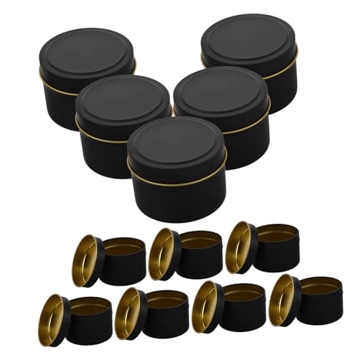 Homoyoyo 12 Stück Teiliges Kerzendosen Schwarzem Mattem Metall mit Deckel Vintage Teelichthalter und Kerzenbehälter Langlebig Auslaufsicher für DIY Kerzenherstellung und Aromatherapie Homoyoyo 12 Stück Teiliges Kerzendosen Schwarzem Mattem Metall mit Deckel Vintage Teelichthalter und Kerzenbehälter Langlebig Auslaufsicher für DIY Kerzenherstellung und Aromatherapie von Homoyoyo