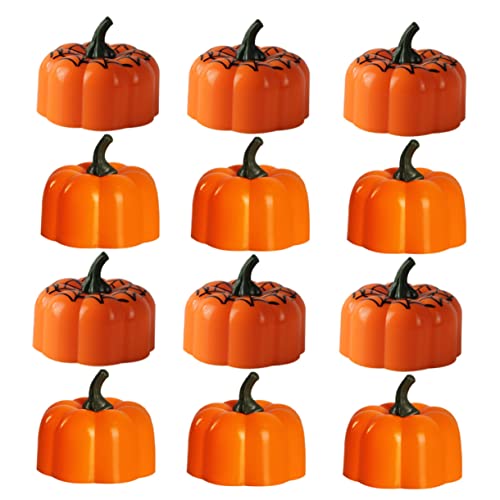 Homoyoyo 12 Stück Teiliges LED Kürbis Teelicht für Halloween Dekorative Nachtlichter Sicherem Flammenlos für Partys und Homoyoyo 12 Stück Teiliges LED Kürbis Teelicht für Halloween Dekorative Nachtlichter Sicherem Flammenlos für Partys und von Homoyoyo