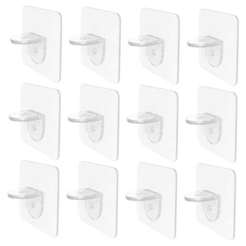 Homoyoyo 12 Stück Teiliges Regalbodenträger aus Langlebigem Abs Bohrfreie Einlegebodenhalterung für Küchen Bücherregale Einfache Montage Vielseitig Einsetzbar Standardgröße von Homoyoyo