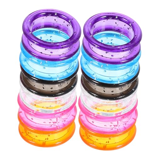 Homoyoyo 12 Stück Teiliges Silikon Scheren Fingerringe in Blau Flexibel und Langlebig Passend für Friseurscheren Schützt Finger bei Haar und Haustierpflege Ergonomisch und Praktisch von Homoyoyo
