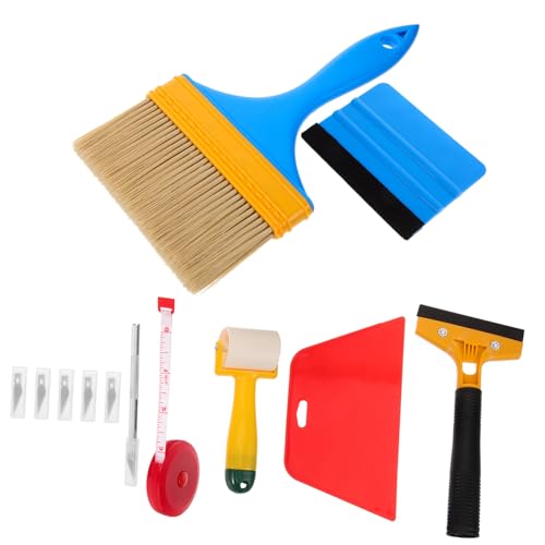 Homoyoyo 12 Stück Teiliges Tapeten Glättwerkzeug Vinyl Applikation Wandfolie Rakel Roller für Blasenfreie Montage Nahtentfernung DIY und Tapezierzubehör von Homoyoyo