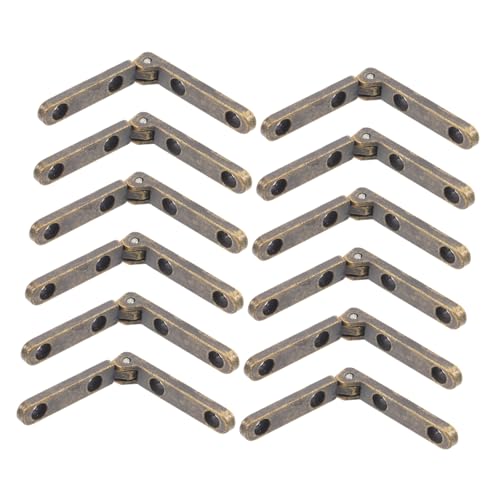 Homoyoyo 12 Stück Teiliges Zinklegierung Möbelscharniere für Holzboxen und Schmuckkästen Stilvolle Eckbeschläge mit Robuster Metallkonstruktion Einfache Montage Vielseitig für Möbel und von Homoyoyo