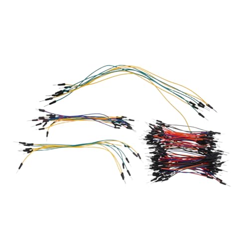Homoyoyo 130 Stück Steckkabel Elektronik zubehör Bindedraht Kfz-Draht-Sortiment Steckbrückendrähte Überbrückungsdrähte Stecker auf Stecker Jumperdrähte Steckbrett-Stromversorgungsmodul Abs von Homoyoyo