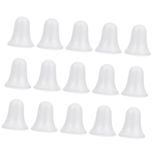 Homoyoyo 15 Stück Teiliges DIY Schaumstoff Glocken Weiße Bastel Glocken mit Glatten Kanten Leichte und Sichere Schaumstoff Ornamente für Kreativen Weihnachtsschmuck für Langlebige von Homoyoyo