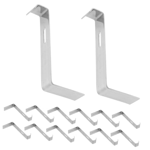Homoyoyo 15 Stück Teiliges Edelstahl Dachziegel Clips Rutschfeste Verstärkte Metall Dachbefestigung Sturmklammern für Tondachziegel Langlebige Dachziegel Fixierhaken von Homoyoyo