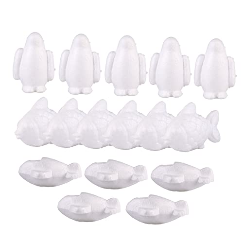 Homoyoyo 15 Stück Teiliges Mini Schaumstoffmodell Weiß für DIY Basteln Langlebiges Leichtes Material Vielseitig als Desktop Dekoration für Party und Wohnraumgestaltung Zufällige Designs von Homoyoyo