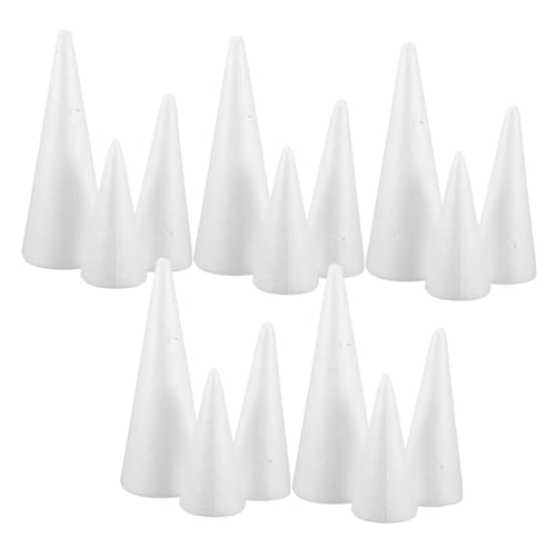 Homoyoyo 15 Stück Teiliges Schaumstoff für DIY Weihnachtsbaum Weiße Bastelmaterialien zur Dekoration von Festen für Kreative Kinderprojekte für Weihnachtsdeko und Handwerksprojekte von Homoyoyo