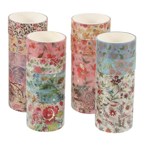 Homoyoyo 16 Rollen Teiliges Blumen Washi Tape Vielseitig Einsetzbares Dekoratives Bastelband für Scrapbooking DIY Notizbuch Geschenkverpackung und Kreative Handwerksprojekte Homoyoyo 16 Rollen Teiliges Blumen Washi Tape Vielseitig Einsetzbares Dekoratives Bastelband für Scrapbooking DIY Notizbuch Geschenkverpackung und Kreative Handwerksprojekte von Homoyoyo