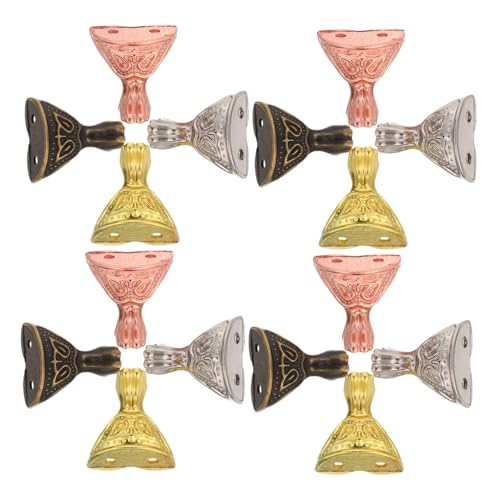 Homoyoyo 16 Stück Teiliges Möbelbeine Metallfüße für Schmuckkästen und Kommoden Dekorative Antike Schrankfüße mit Kratzgeschützter Oberfläche Stabile Vintage-ersatzbeine für Holzgehäuse von Homoyoyo