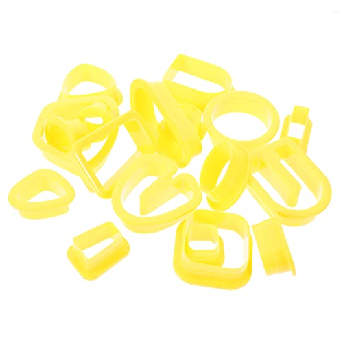 Homoyoyo 18 Stück Form aus Polymerton Lufttrockener Ton Modelliermasse Basic Keramik Kreis multifunktionswerkzeug schmuck Zubehör zur Herstellung von Tonohrringen Ohrringformen Plastik Gelb von Homoyoyo
