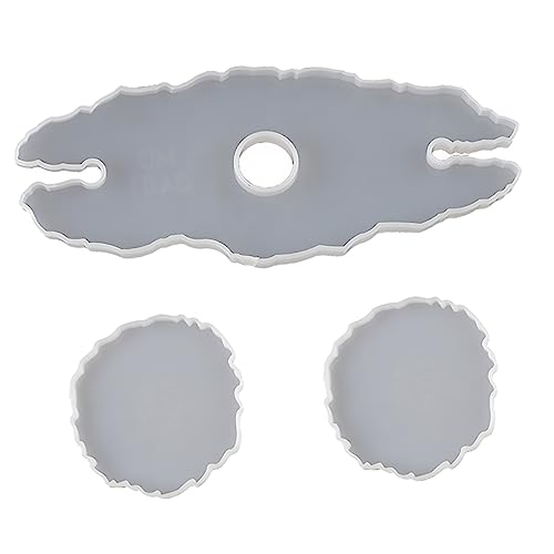 Homoyoyo 1Satz Silikonform für Untersetzer und Weinglashalter DIY Kristall Tropfschale Gießform für Zuhause Handgemachte Langlebig und Einfach zu Verwenden von Homoyoyo