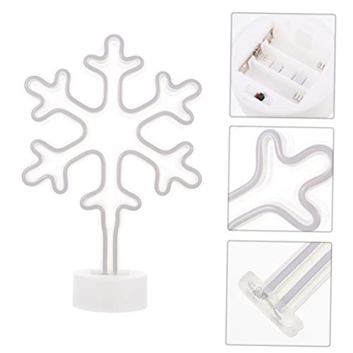 Homoyoyo 1stück Flake Neon Lampe Dekorative Nachtlampe Für Weihnachten Aus Kunststoff Batteriefrei Romantische Raumbeleuchtung Für Festliche Dekorationen von Homoyoyo