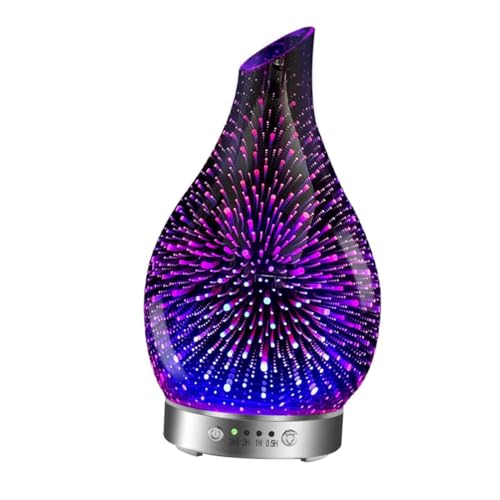 Homoyoyo 1Stück Aromatherapie Diffusor aus Luftbefeuchter mit Flammeneffekt für Schlafzimmer und Wohnzimmer Eu Stecker Langlebig und Geräuscharm für Ätherische Öle von Homoyoyo