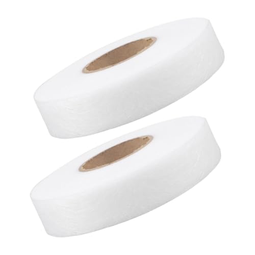 Homoyoyo 2 Rollen Doppelseitiges Bügel Saumband Weiß für Vorhänge Hosen Kleidung DIY Stoffklebeband Hemmungsband Waschfest Schnelles Nähen ohne Faden Langlebige Nahtverstärkung von Homoyoyo